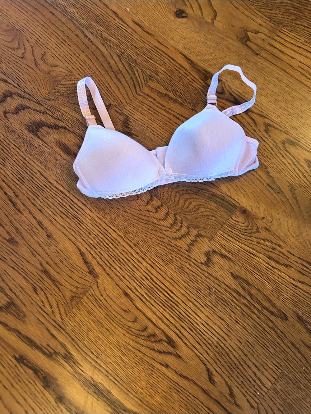 Women's Light Pink Lace-Trim T-Shirt Bra